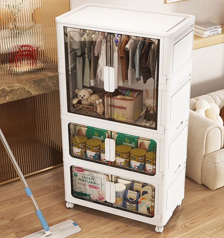

Installation free storage cabinet for children's wardrobes, home living room, baby wardrobes, storage cabinets, clothing storage