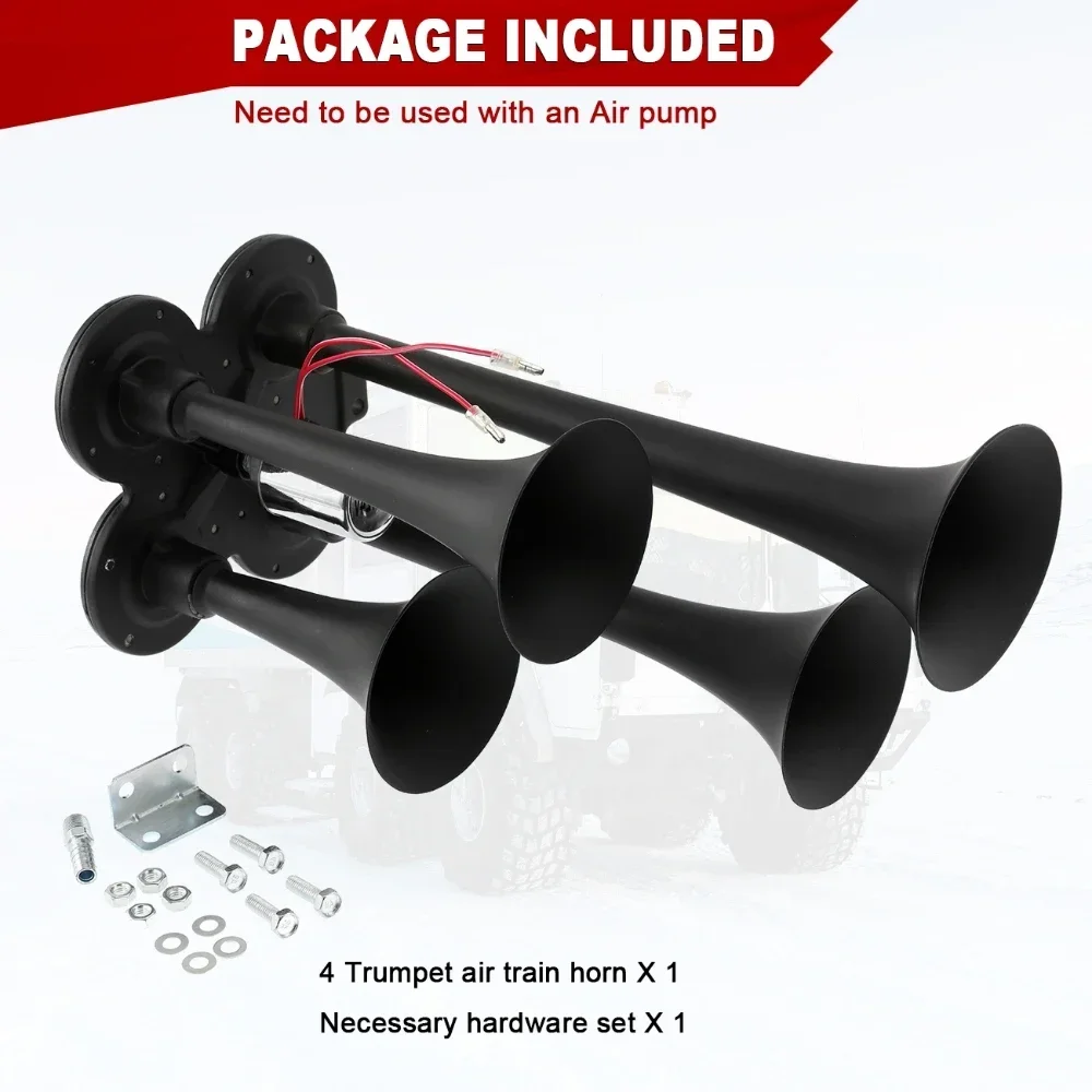 12V 24V Universal Claxon Air Horns 150db Powerful Volume Tuned Train Horn Sound Super Loud for cars Trucks Boats Motorcycles