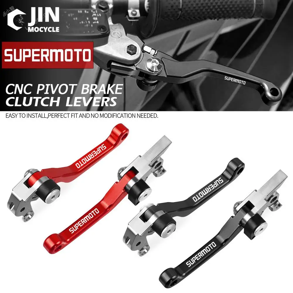 

525SUPERMOTO CNC Dirt Bike Handbrake Motorcycle Dirt Bike Motocross Pivot Brake Clutch Levers FOR 525 SUPERMOTO 2004 2005 Parts