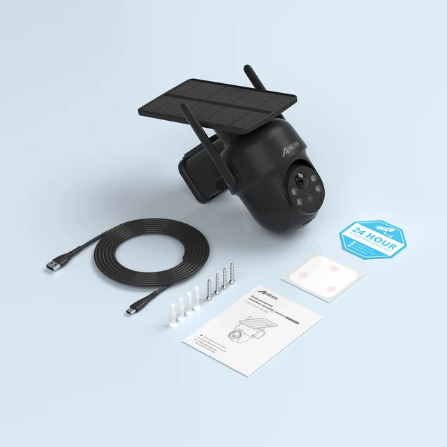 ANRAN 5MP ソーラー防犯カメラ ANRAN 5MP ソーラー監視カメラ Wifi セキュリティカメラ屋外