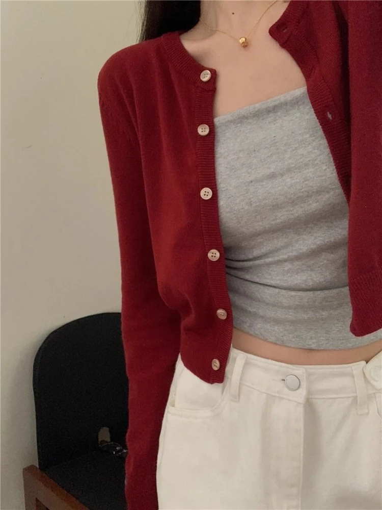 Women Elegant Long Sleeve Cardigan Sweater