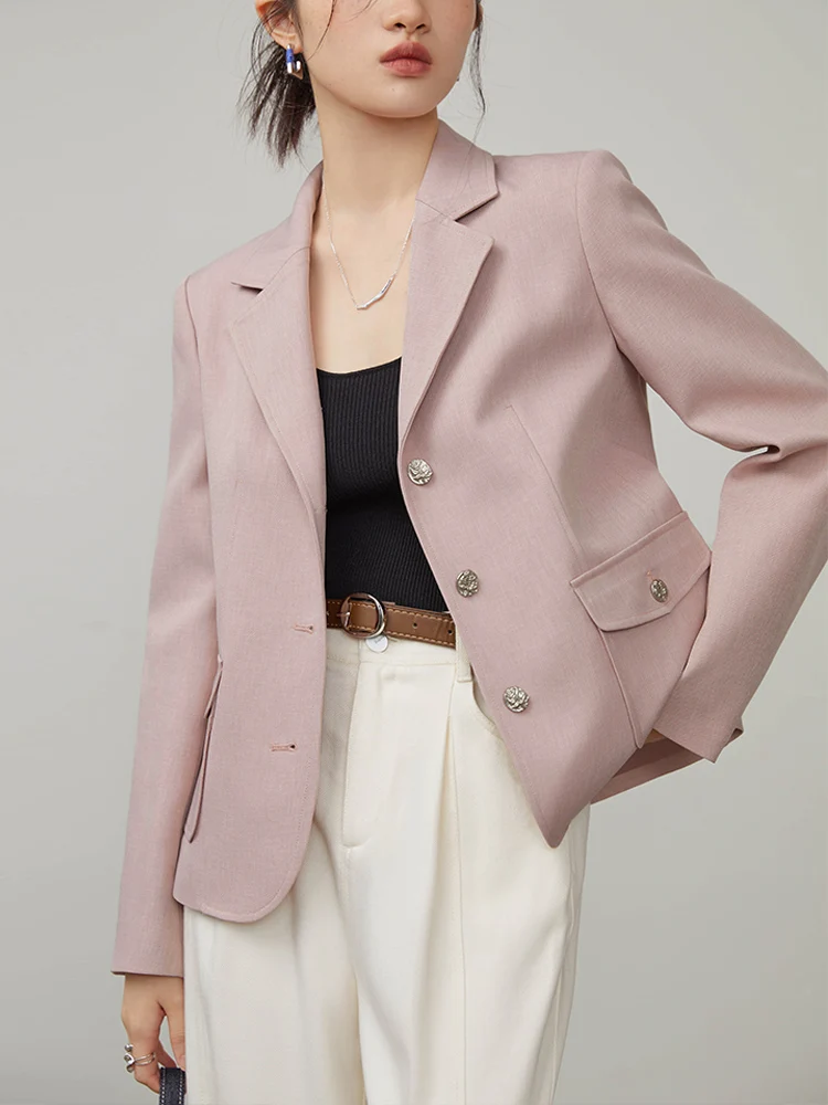 ZIQIAO French Temperament Suit Jacket for Women Commuter Style Spring New Classic Sense High-end Suit Female Blazer Office Lady