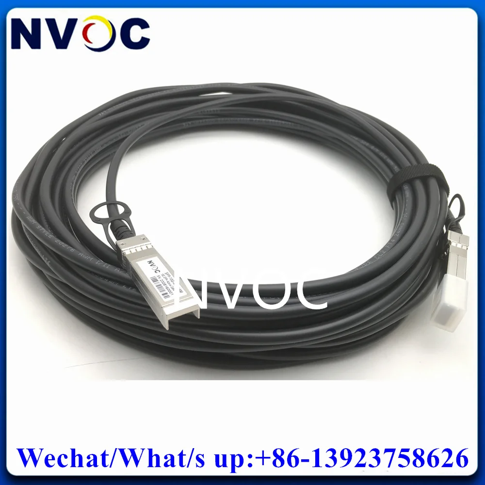 2 Pcs10G Sfp + 15M Active Black Awg24 Attacco Diretto Rame (Dac) Cavo Ethernet Twinax Compatibile Huawei/H3C/Tp-Link/Switch Netgear