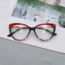 TR90 metal spring leg retro female cat eye progressive reading glasses women prescription eyeglasses