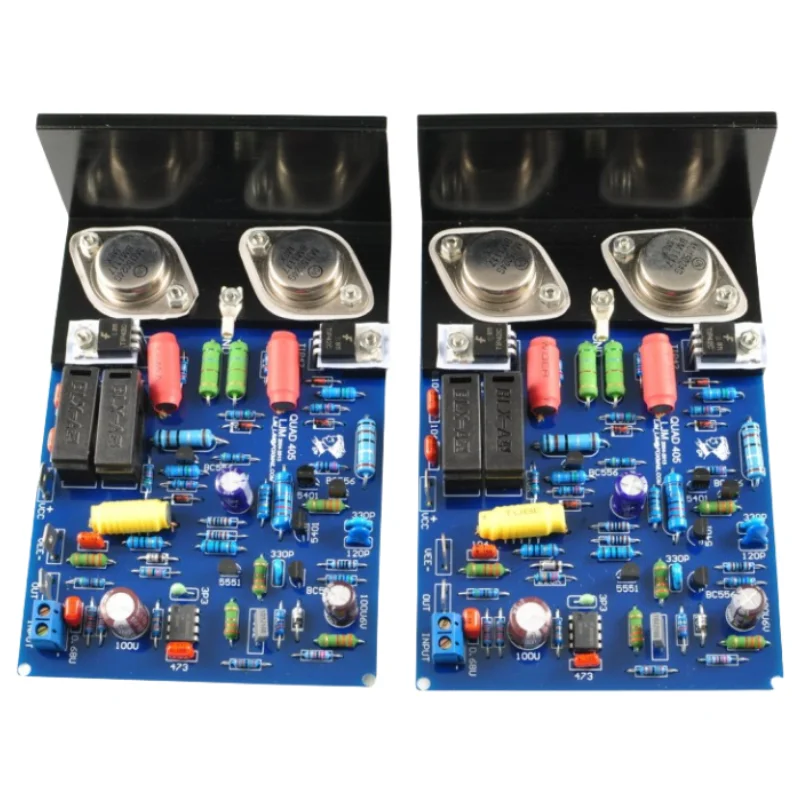 2Pcs Clone QUAD405 Circuit, HiFi Dual Channel ± 30Vto ± 50V, 100W 8R, Audio Power Amplifier Board, ONSEMI MJ15024.DIY