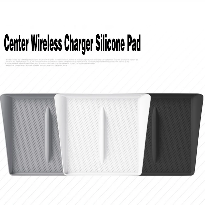 

Center Console Wireless Charging Silicone Mat Compatible with Tesla Model 3 2023 Accessories Interior Pad Non-Slip Mats