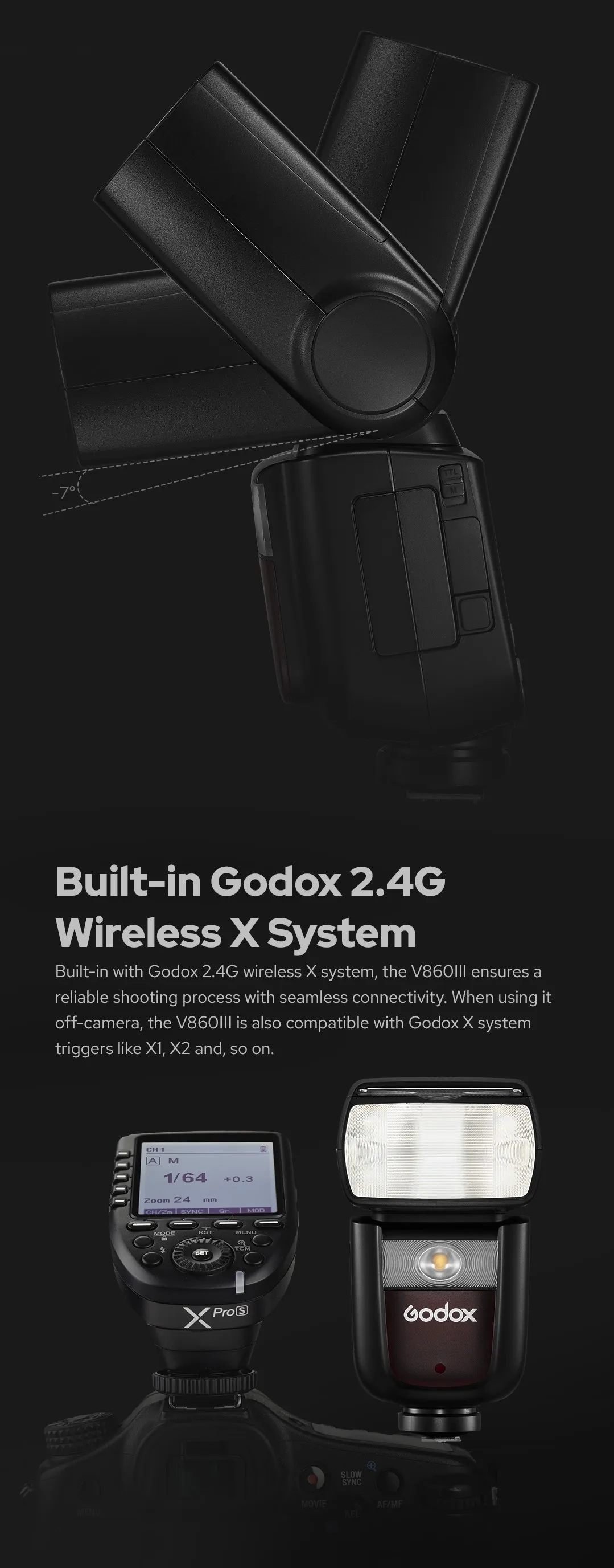 Godox V860III TTL HSS 2.4G Speedlite V860III-C V860III-N V860III-S Camera Flash