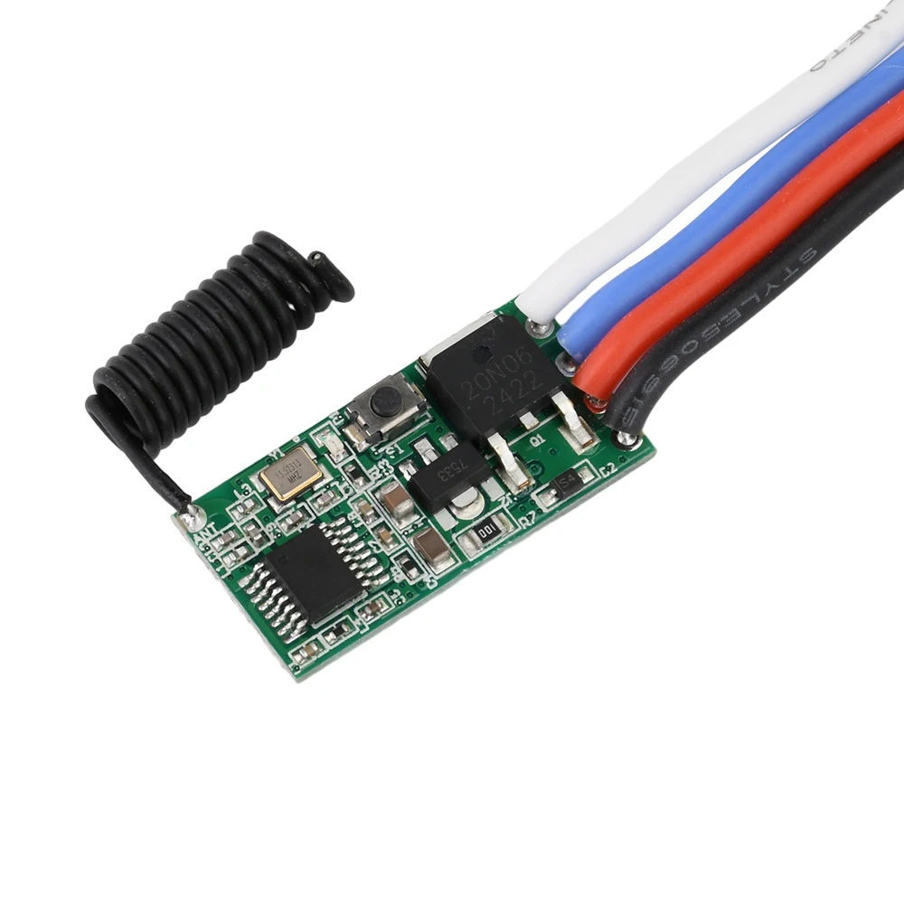 RF Wireless Module DC 3V-24V Wide Voltage Universal RF Module Miniature Wireless Transmitter-Receiver Module 433MHZ Transmitter LED Remote Control