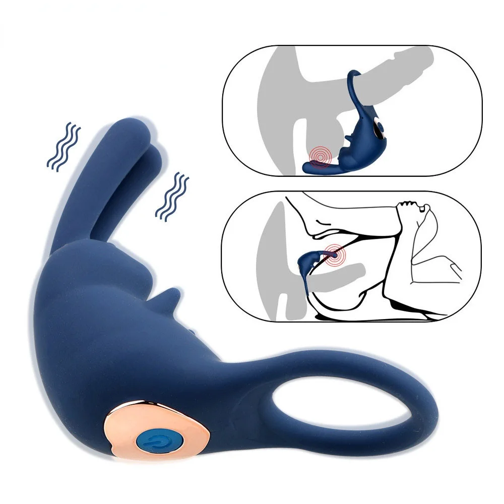 Rabbit Ring Vibrator For Couples And Men Delay And Stimulation_voghion.com