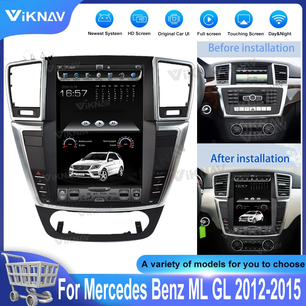 

12 inch Android 12 Car Radio For Mercedes Benz ML GL 2012-2015 Multimedia Player Head Unit GPS Navigation Auto Stereo