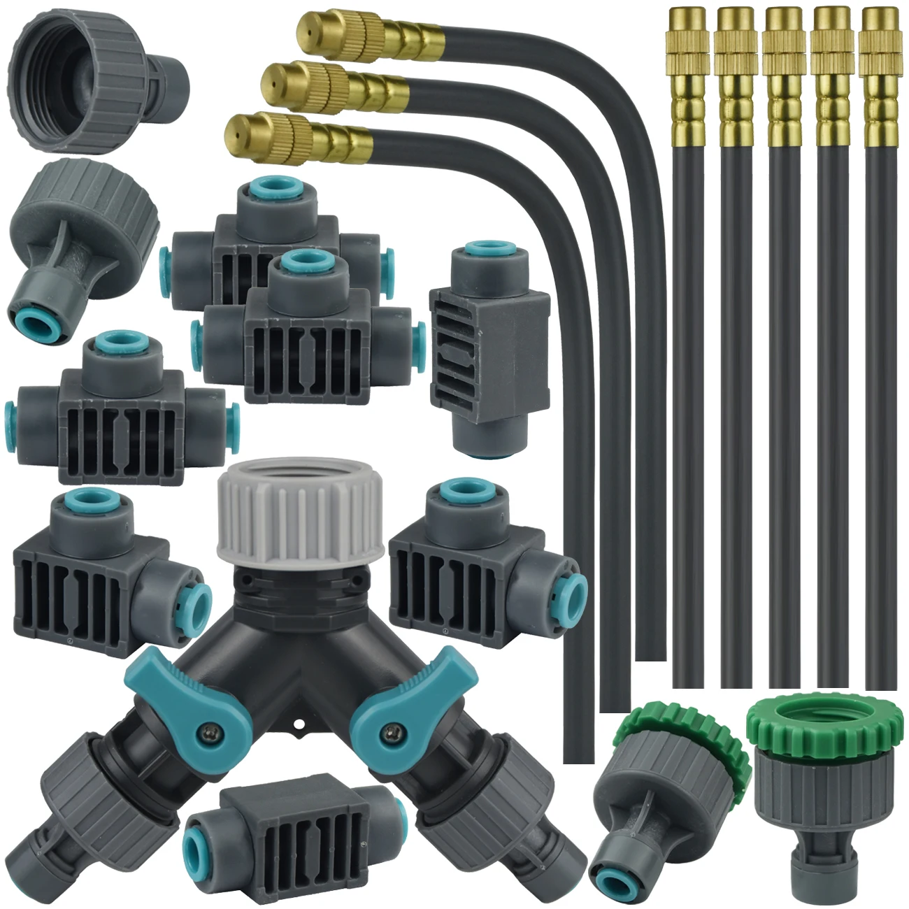 1/4" PE Hose Quick Connector OD-6mm Pipe Push-in Garden Watering Tube Joint for Drip Irrigation System Kit Fittings Greenhouse