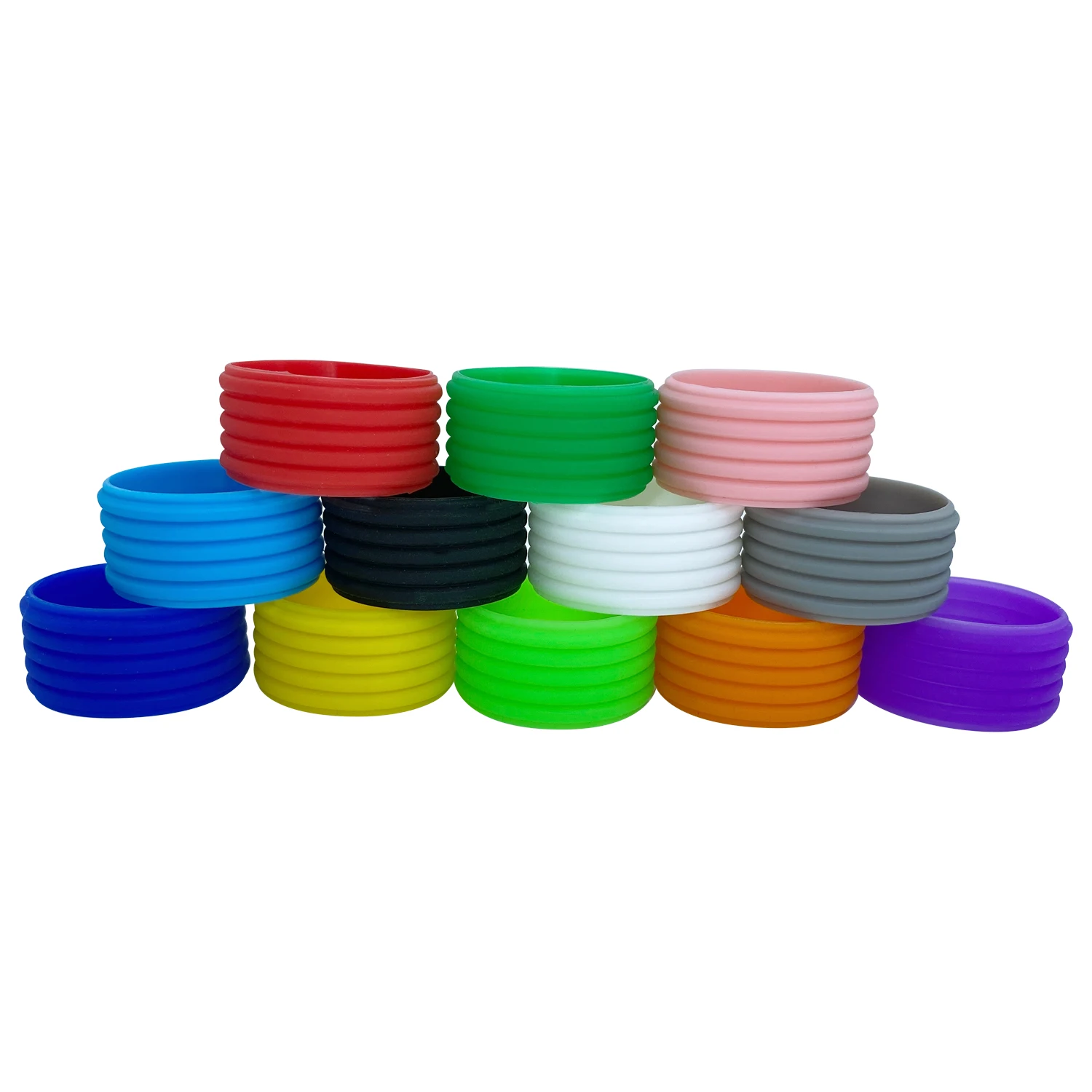 Free shipping(25pcs/lot)12 colors Silicone Tennis Racket Grips Ring