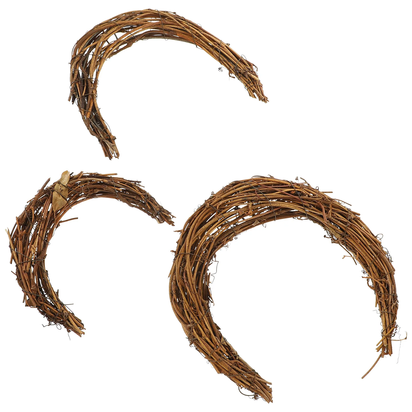 

Natural Grapevine Wreath Diy Moon Shaped Wreath Hoop Vine Branch Wreath Ring Rattan Wreath Garland Floral Hoop Ring Diy Crafts