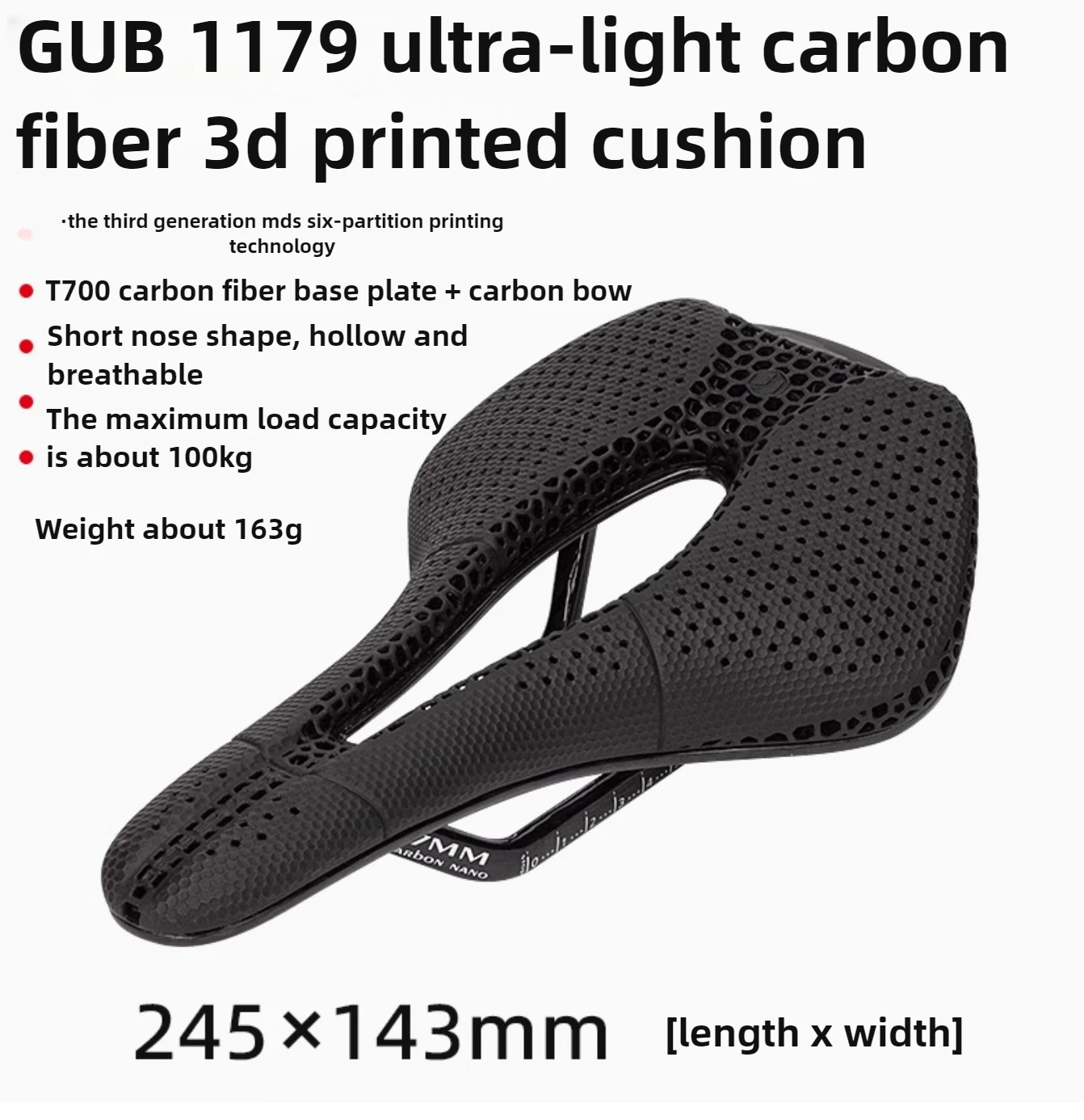 VGEBY Selle de vélo de montagne Tige de Selle de VTT Coussin de Siège