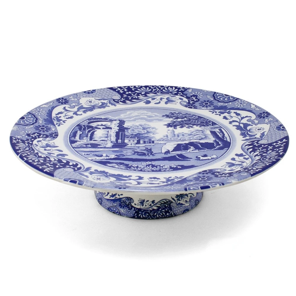 Керамическая тарелка для торта Spode Blue Yapingning в классическом европейском стиле |