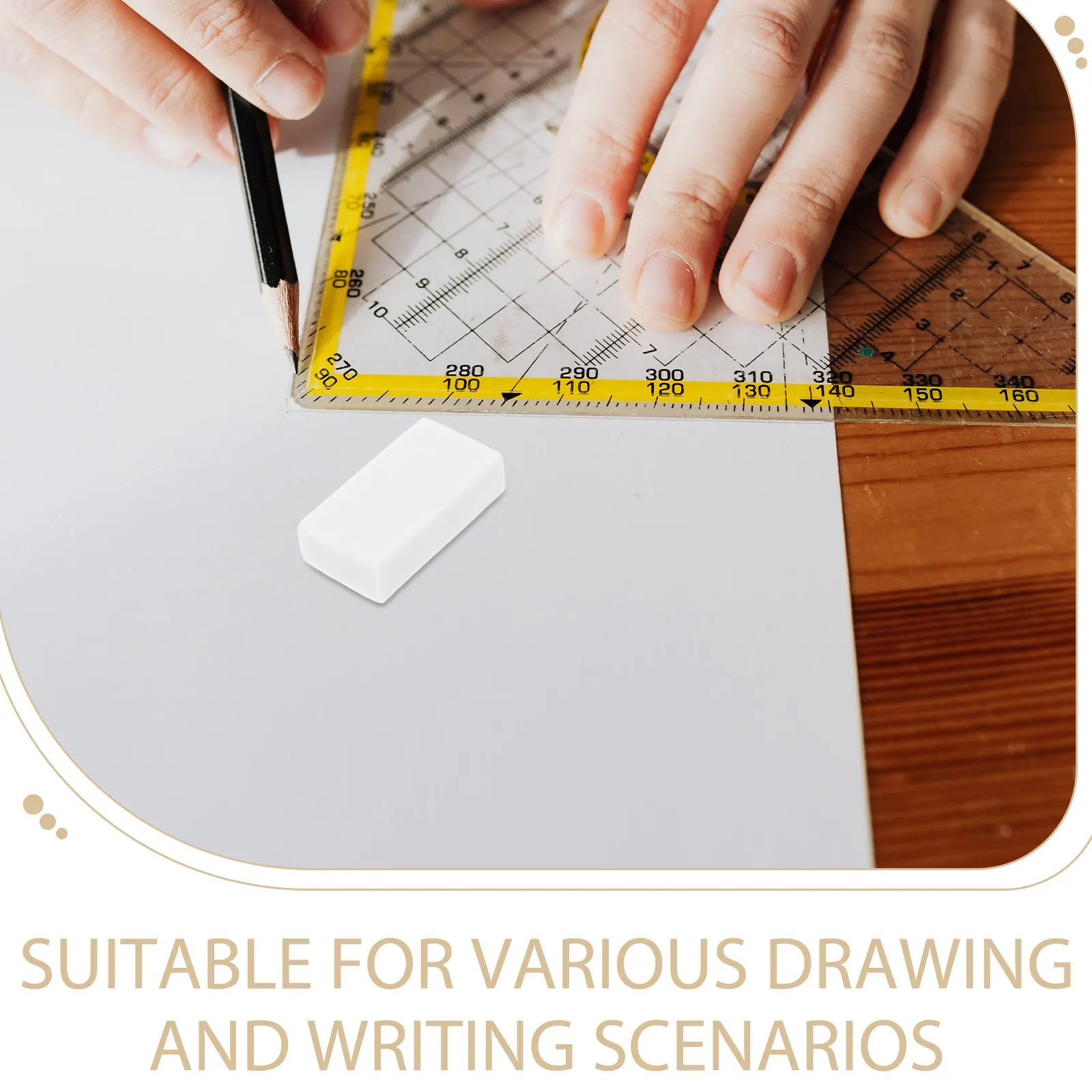 18개입 흰색 지우개 드로잉 아트 지우개 스케치 및 시험용 잔여물 없는 부드러운 정밀 지우개 팩 (아티스트용)