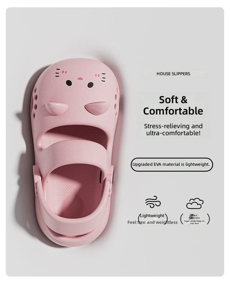 Süße Damen-Katzen-Clogs, leichte EVA-Slipper, atmungsaktiv, rutschfest, weiche Sohle, Garten- und Hausschuhe, sommerliche Freizeitschuhe für Damen, Alltagsschuhe – Detail 8