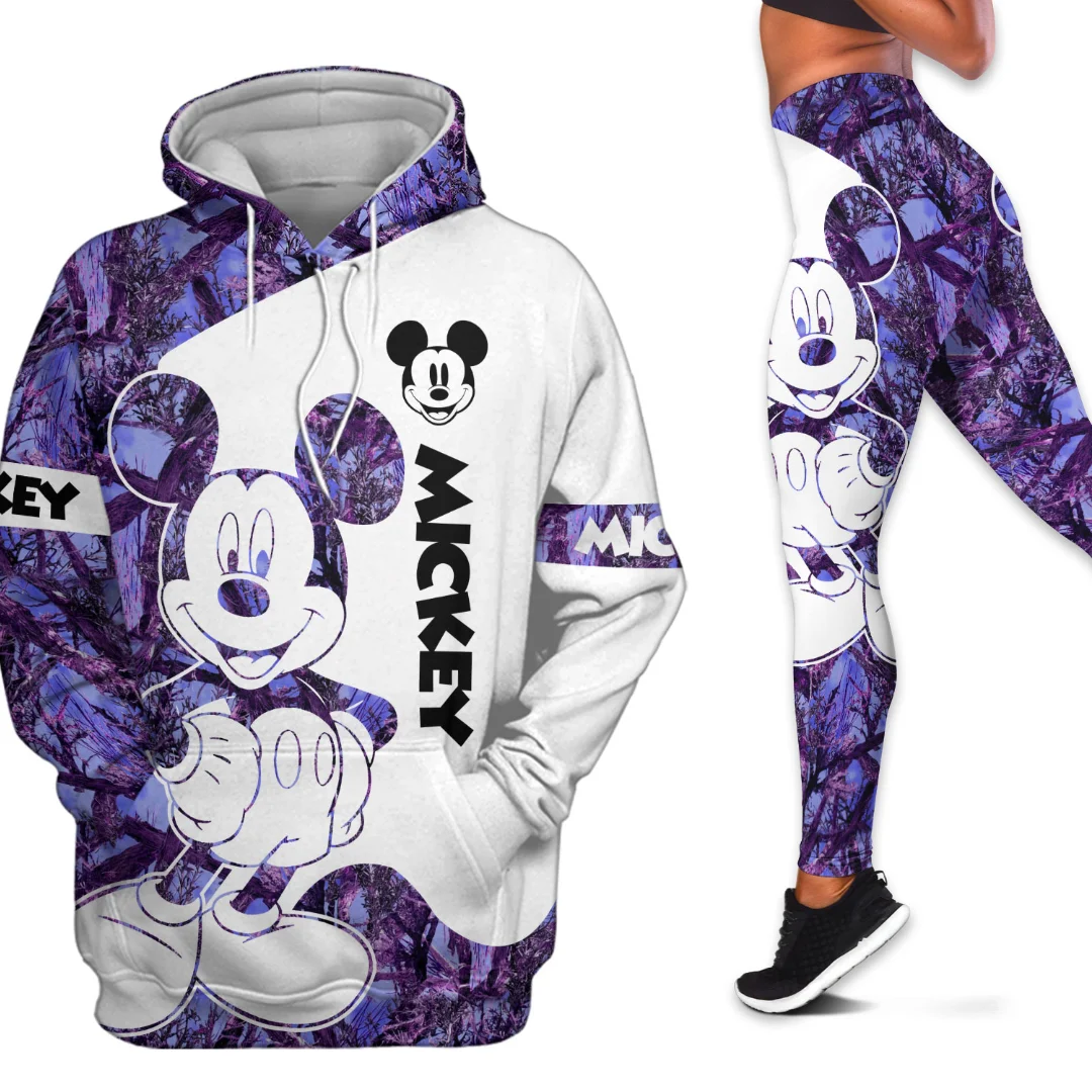 Customize Minnie 3D Hoodie Women's Hoodie Set Mickey Yoga Pants Sweatpants  Women's Disney Yoga Hoodie Leggings Fashion Tracksuit - AliExpress