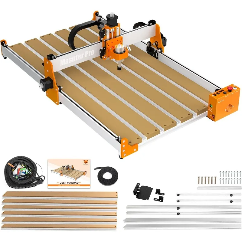 FoxAlien 4080 Extension Kit Upgraded Hybrid Spoilboard Masuter Pro CNC Router Machine Working Area Extend (15.75" x 31.5", X-Y)
