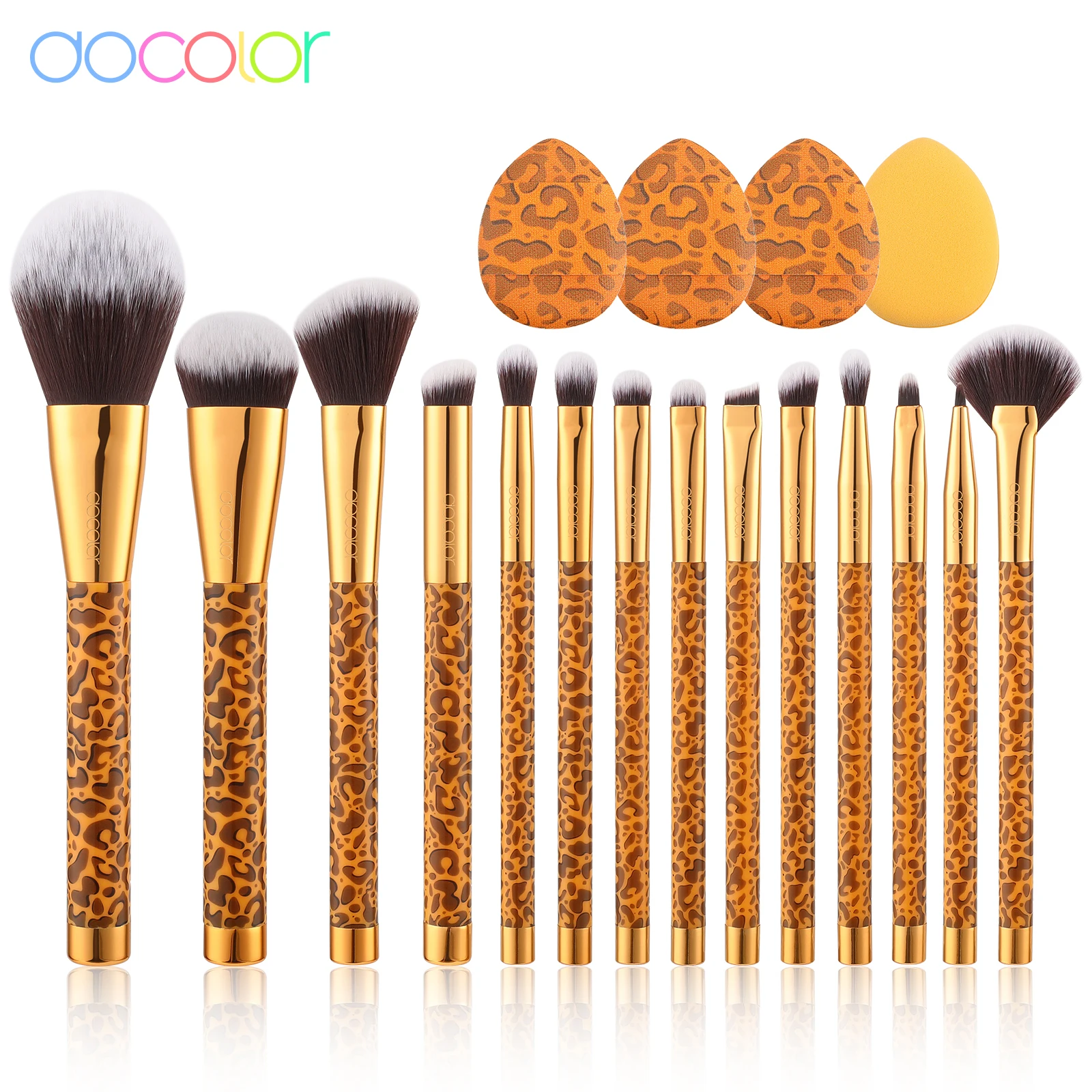 Docolor makeup brushes 8 Pieces Sparkle Brush Set With Holder