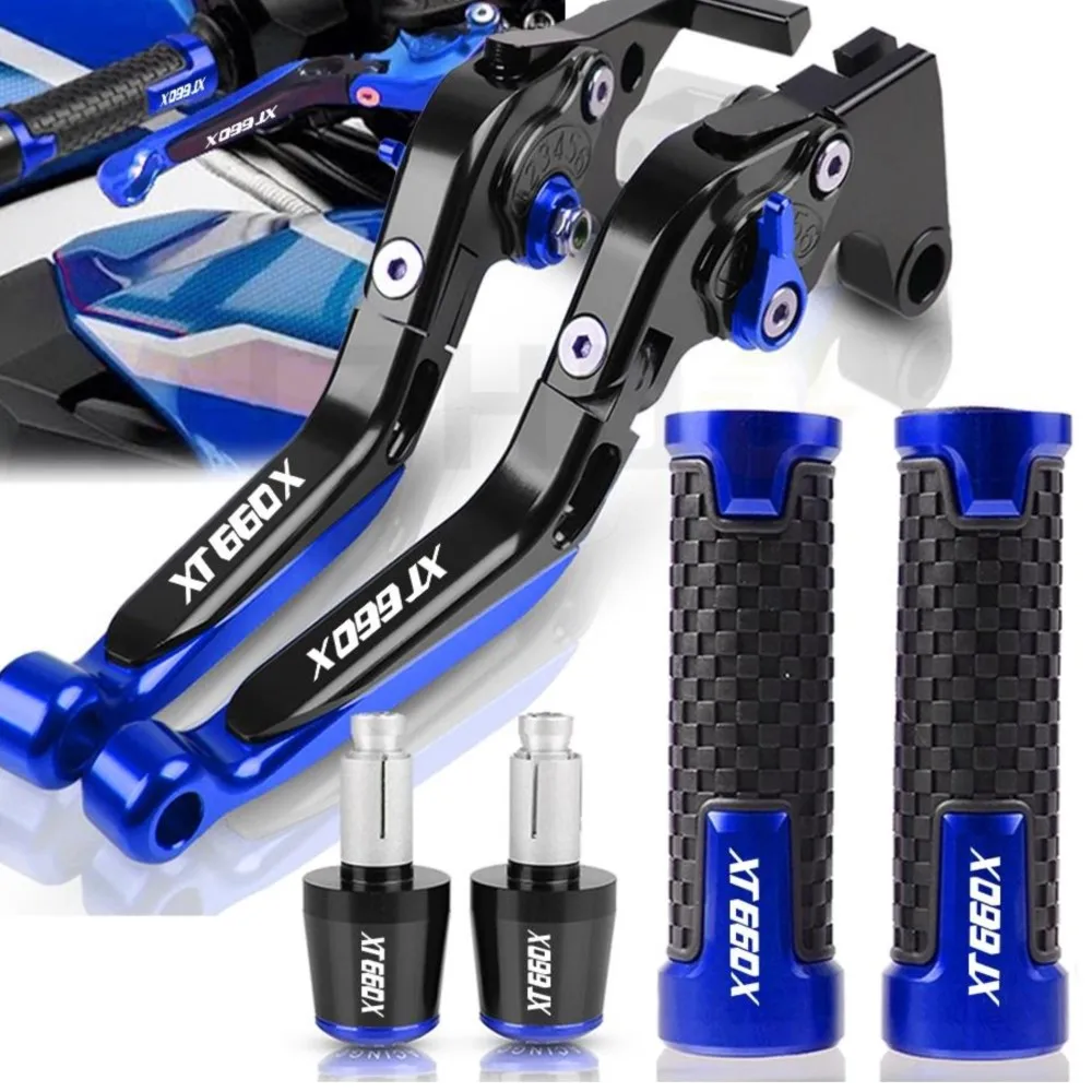 

Motorcycle XT 660X CNC Adjustable Brake Clutch Levers Handle Bar Grip Handbar Ends FOR YAMAHA XT660X XT660 X 2004-2016 2015 2014