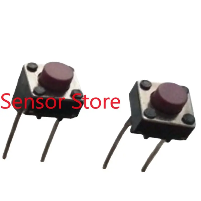 10PCS Light Touch Switch Directly Inserted Into 2-pin 6*6*5 High-temperature Resistant Button Microswitch Square Red
