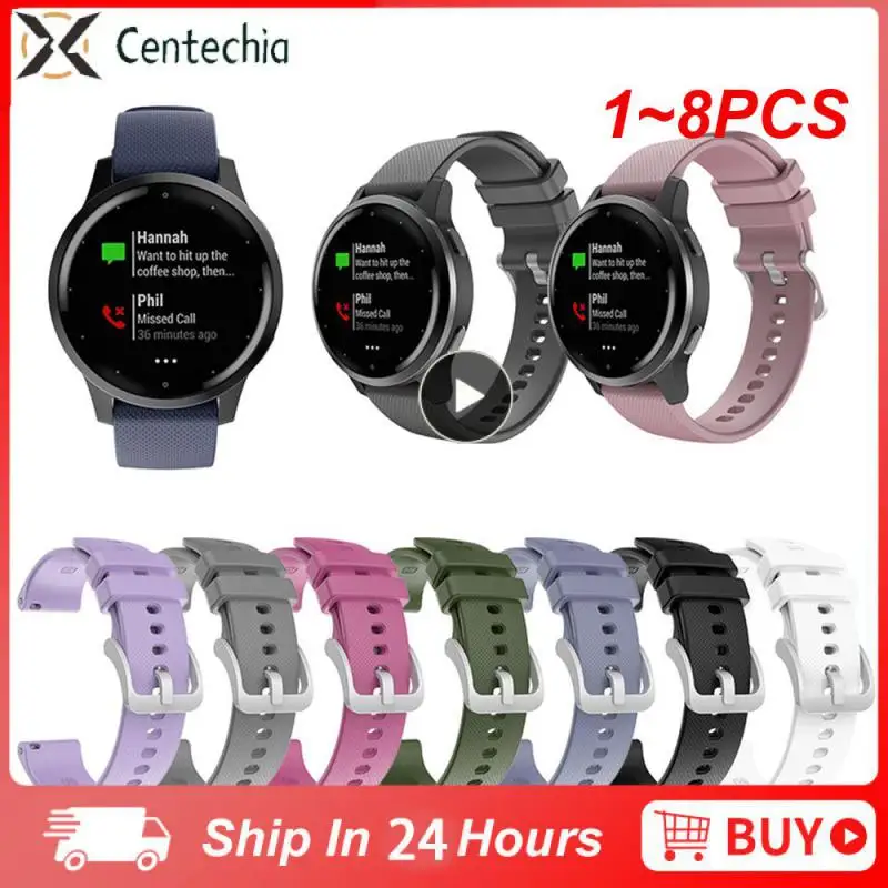 

Силиконовый спортивный ремешок для наручных часов Garmin Active S, 1 ~ 8 шт.