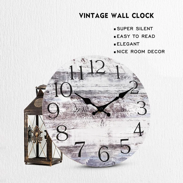 Silent Non Ticking Wall Clocks Battery Operated, Themed Clock For