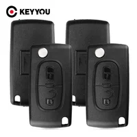 KEYYOU HU83 CE0536/0523สำหรับPeugeot 107 207 307 308 407 408 Partner Citroen C3 C4 C5 C6 berlingo Picasso Xsaraกุญแจรถ