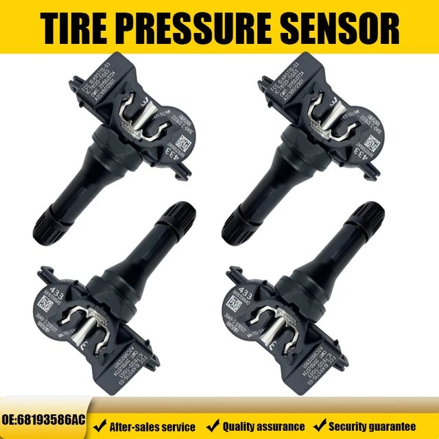1/4PCS Tire Pressure Monitoring Sensor TPMS 68193586AC for Jeep Compass Chrysler 200 Pacifica Compatible with 68193586AC 433MHz
