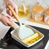 2Pcs Silicone Spatula Wide Mouth Tamagoyaki Shovel Beef Non-Stick Wooden Handle Meat Egg Frying Cooking Tool Kitchen Gadgets 4