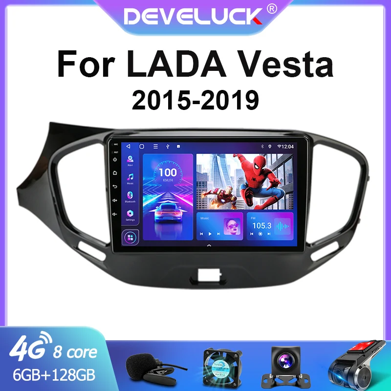 Автомагнитола 2 Din Android 10 мультимедийный видеоплеер для LADA Vesta Cross Sport 2015-2019