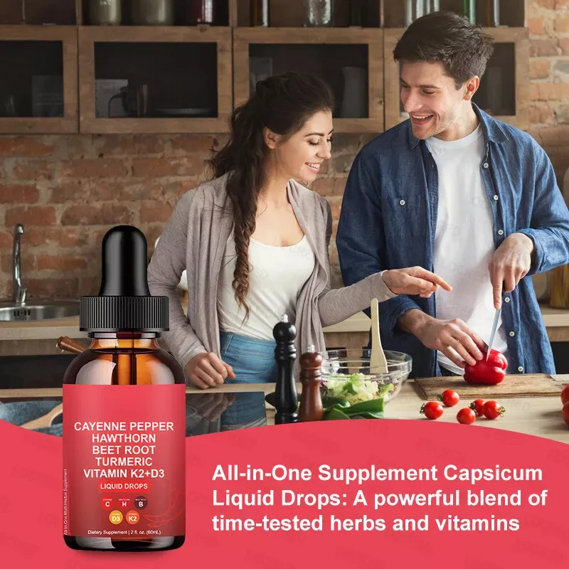 Cayenne Pepper Turmeric Vitamin K2 D3 Herbal Drops
