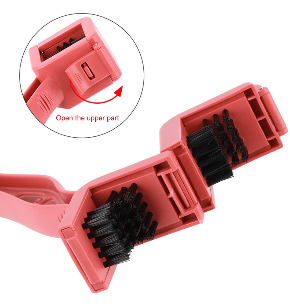 Brush Scrubber Motorcycle Cleaning Brush Motorcycle Chain Maintenance Cleaning Brush Bicycle Chain Washer for Road Mountain Bike