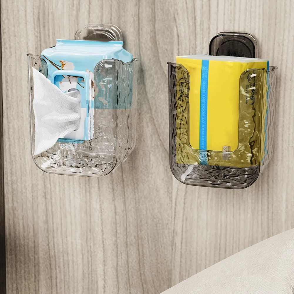 

Kitchen Wipes Storage Box Household Wall Drawer Storage Box Kitchen And Bathroom Plastic Transparent Thick Wet Tissue Paper Box