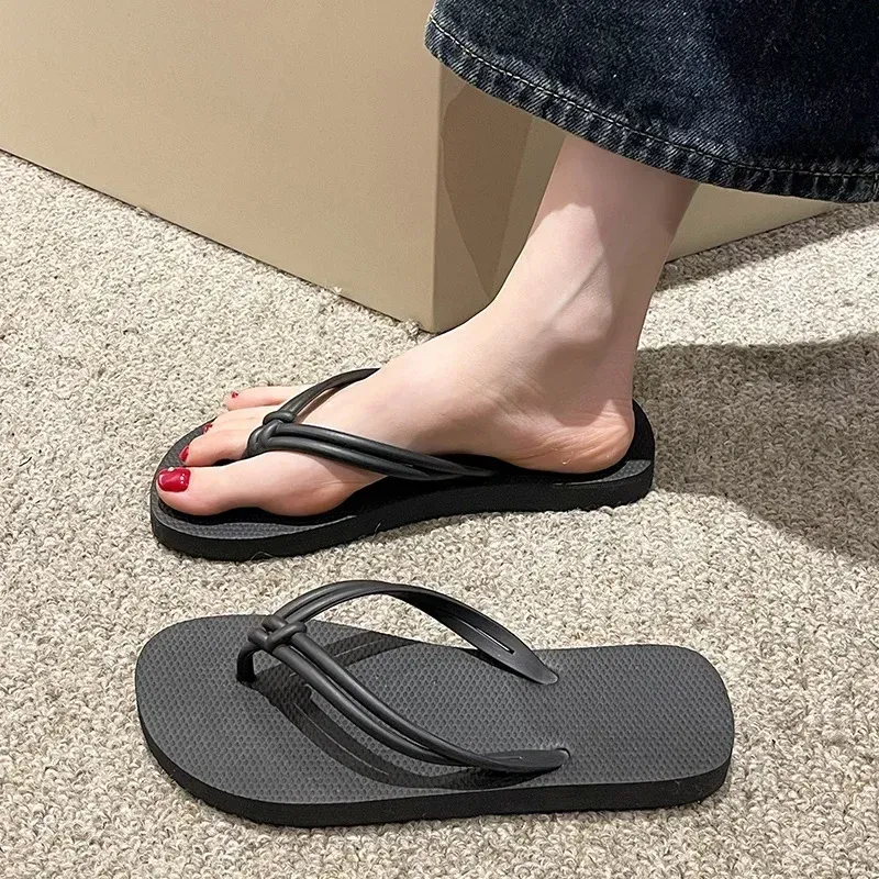 Women's Summer Flip-Flops Candy Color Non-Slip Soft Sole Slip-On Beach Indoor Flat Sandals women's slippers sandals