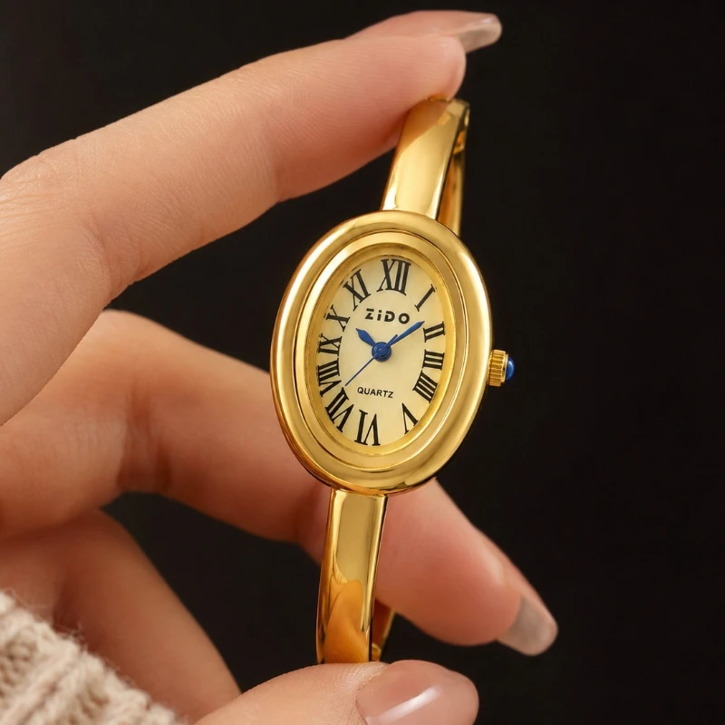 Top Brand Elegant Oval Bracelet Watches For Women Classic Elegant Roman Numeral Dial Ladies Quartz Wristwatch Relogio Feminino - 2