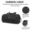 FIREDOG Smell Proof with Lock Large Capacity Travel Organizer Storage Duffle Bag 3