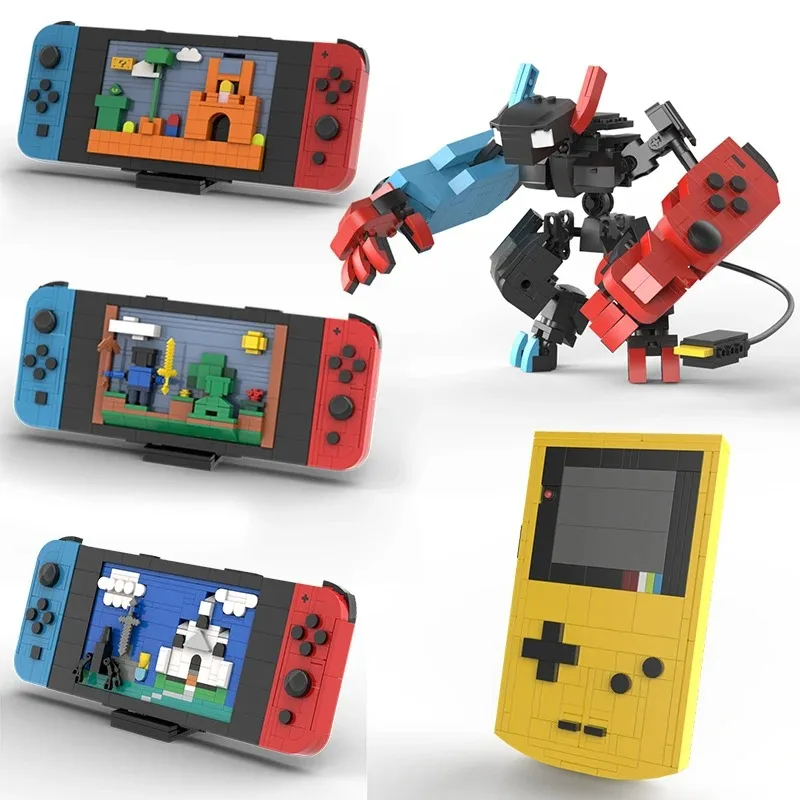 MOC Handheld Game Console Building Blocks Set Retro Controller Machine Idea DIY Bricks Model Toys for Kid Adult Xmas GiftsChrist - 6