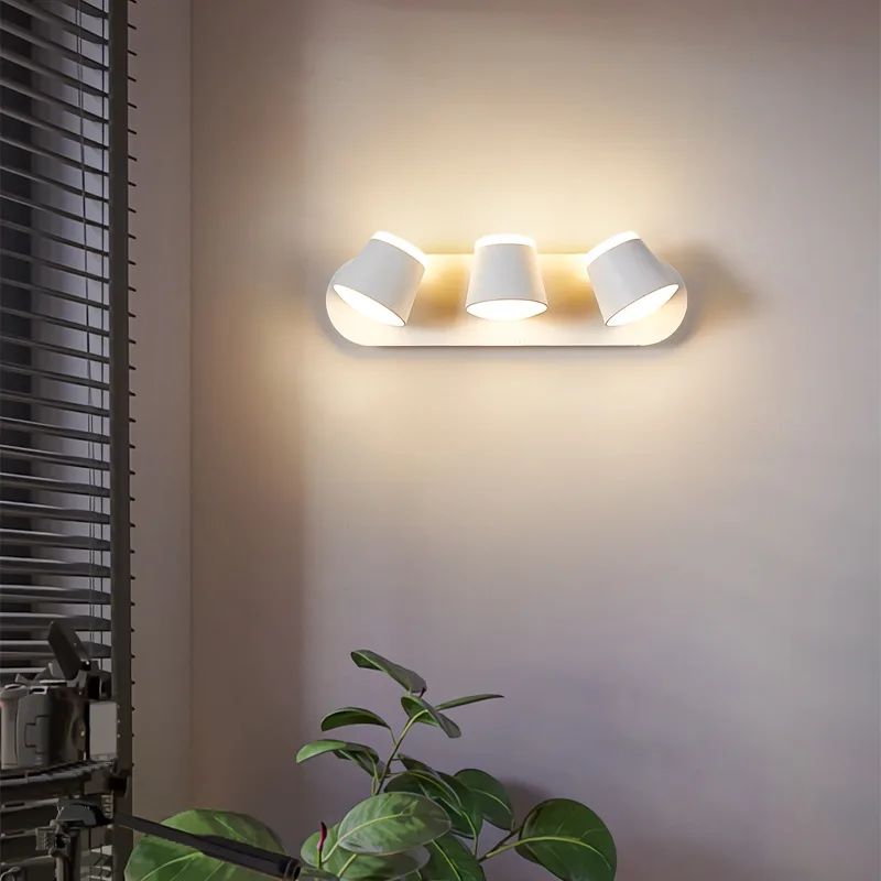 Luminarias de pared modernas, luminaria de pared Led giratoria de 330 grados, luz blanca de 6500k, luz empotrable de 3000k, luz de aleación de aluminio