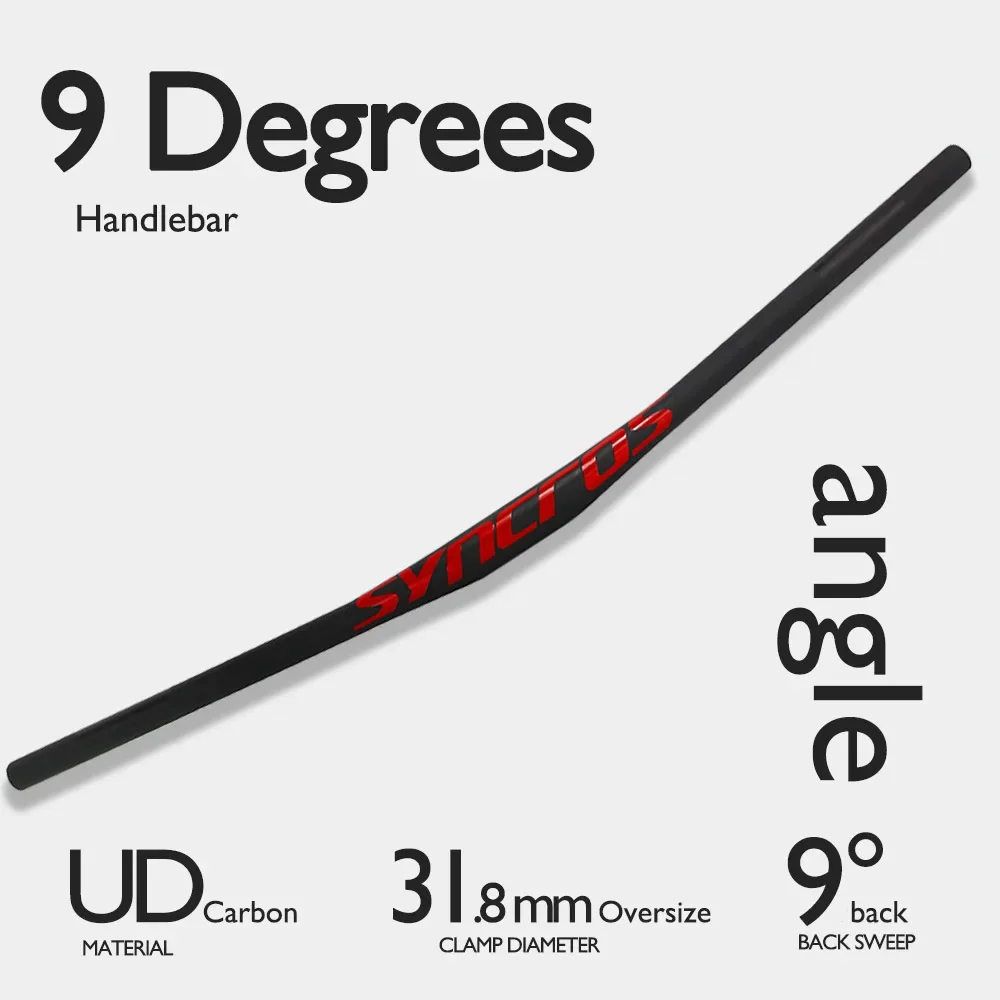 

SYNCROS Fraser IC SL Full Carbon Fiber Mountain Bike Handlebar, Bicycle Cycling Accessories, 31.8mm * 740mm, 9 Degree Syncros