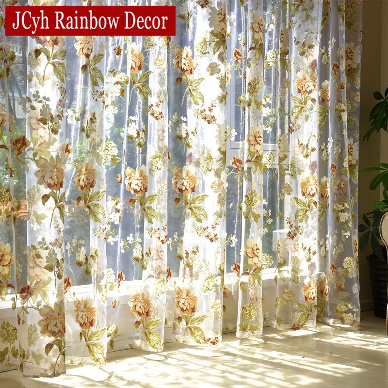 Sheer curtains window curtains decor curtains floral tulle curtains for living room purple sheer curtains for children bedroom door short kitchen window kids drapes