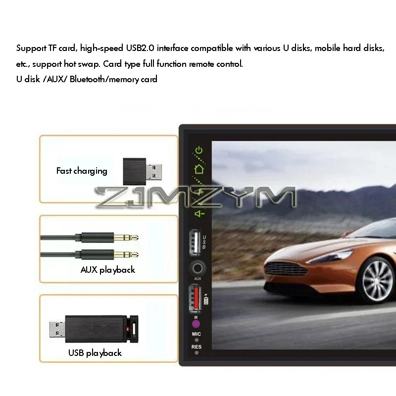 4.1 Inch Car MP5 Player Carplay Android Auto Capacitive Screen Full Touch HD Car MP5 Player USB Bluetooth TF Card Touch Screen