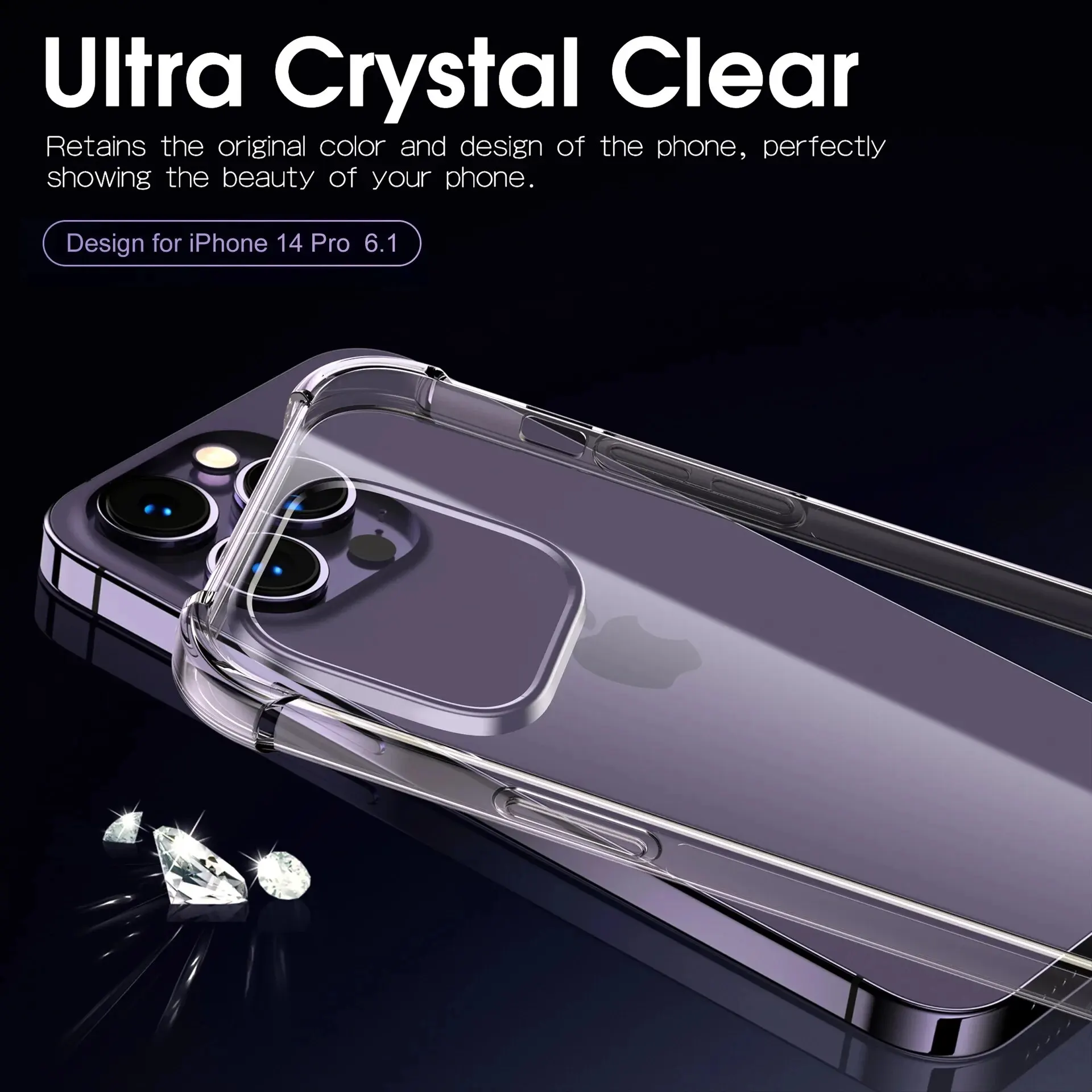 รูปสินค้า เคสกันกระแทก Clear สำหรับ iPhone 15/14/13/12/11 Pro Max