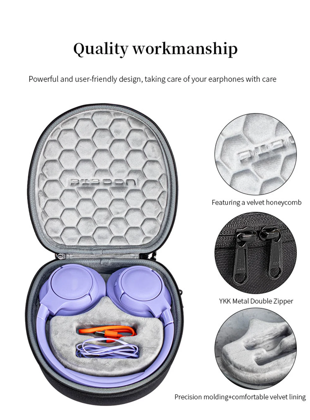 Quality Hard EVA Storage Bag for Sony WH-CH710N CH720N Headphone Box Portable WH-CH720N Earphone Travel Carrying Case