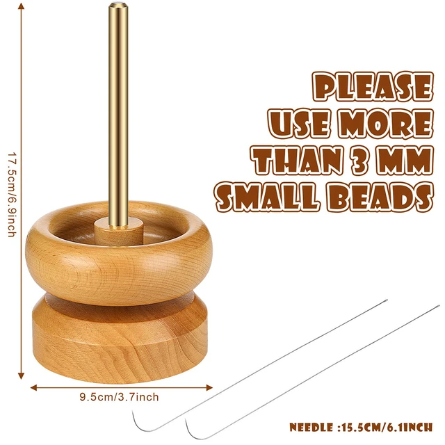 Owillhome Bead Spinner Wooden Bead Spinner for Jewelry Making, DIY