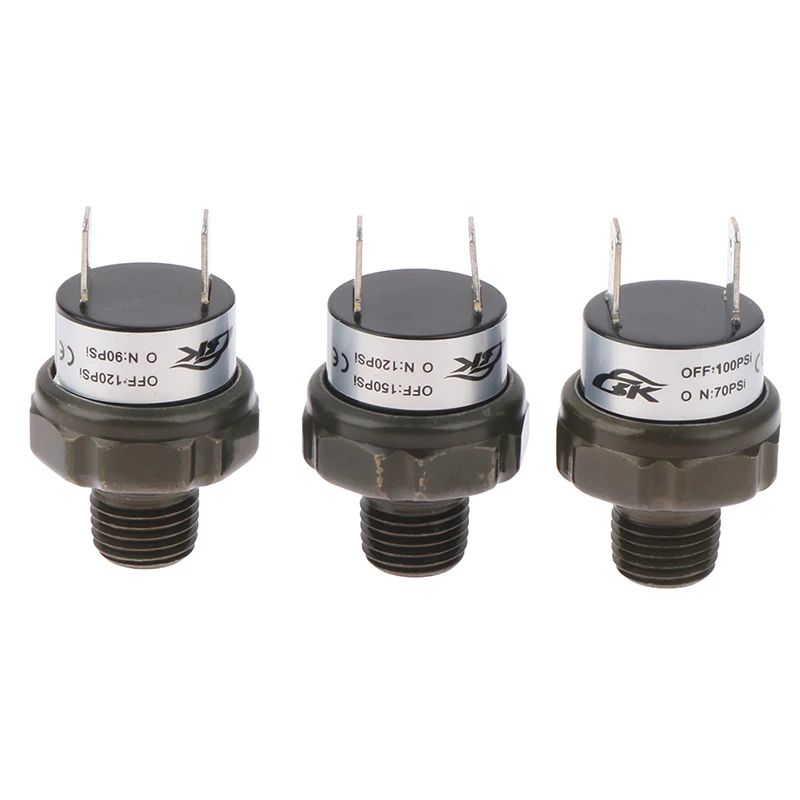 헤비 듀티 1/4 NPT 공기 압축기 압력 제어 스위치 밸브, 70-100PSI 90-120PSI 120-150PSI, 1 개