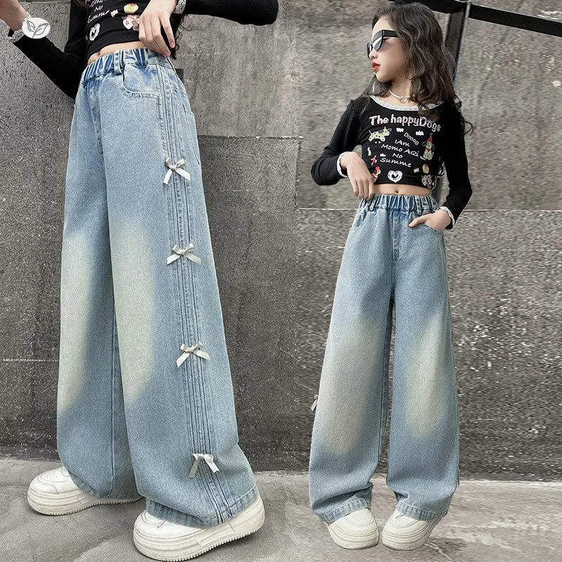 Girls Bow Tie Jeans 1
