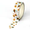 NEW 1PC 10M Decorative Flying Bee and Honeycomb Washi Tape for Scrapbooking Planner Masking Tape Cute Stationery 1