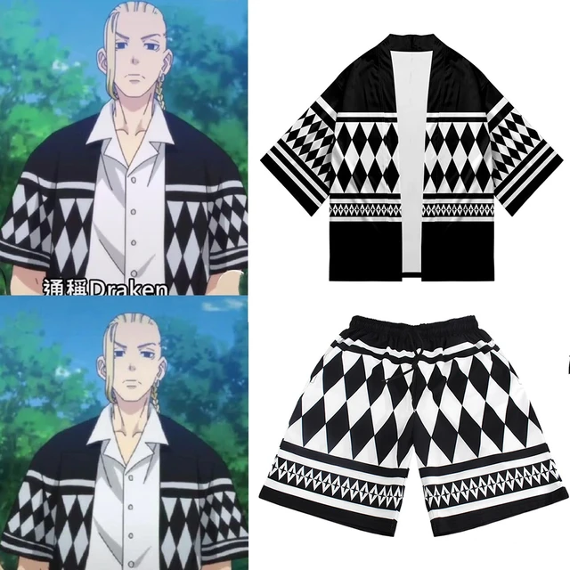 Anime Tokyo Revengers Draken Kimonos Cardigan Cosplay Costume Ken Ryuguji  Haori Cloak Kimono T-Shirt Tops For Summer Beach - AliExpress